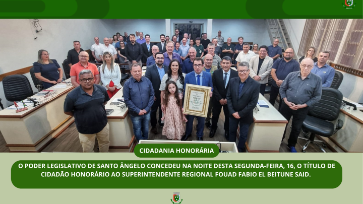 Fouad Fabio El Beitune Said Recebe t&iacute;tulo de Cidad&atilde;o Honor&aacute;rio