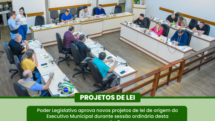 Tr&ecirc;s Projetos de Lei s&atilde;o aprovados na Sess&atilde;o Ordin&aacute;ria da &uacute;ltima segunda-feira