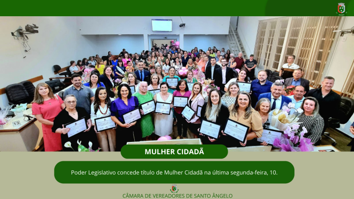 Legislativo agracia mulheres com o T&iacute;tulo Mulher Inspiradora